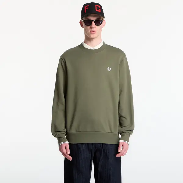 FRED PERRY Hoodica Fred Perry Crew Neck Sweatshirt Green XL