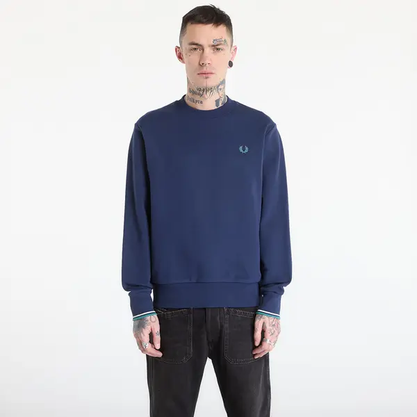 FRED PERRY Hoodica FRED PERRY Crew Neck Sweatshirt Tnsbl/ Snwht/ Dpmt L