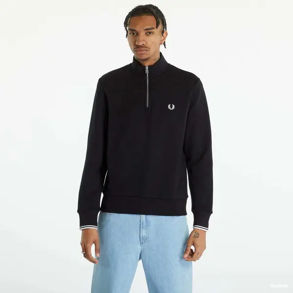 FRED PERRY Hoodica FRED PERRY Half Zip Sweatshirt Black L