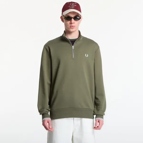 FRED PERRY Hoodica Fred Perry Half Zip Sweatshirt Green XL