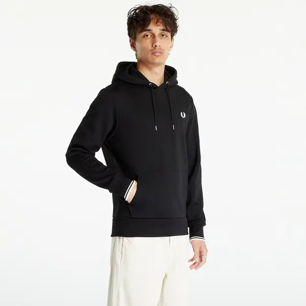 FRED PERRY Hoodica FRED PERRY Tipped Hooded Sweatshirt Black M