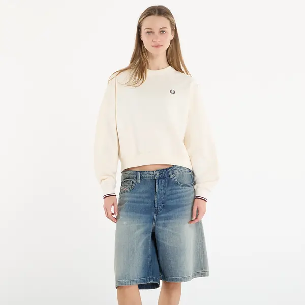 FRED PERRY Hoodica FRED PERRY Tipped Sweatshirt Ecru 8