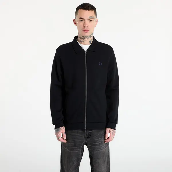 FRED PERRY Hoodica FRED PERRY Zip Through Collared Sweatshirt Black XL