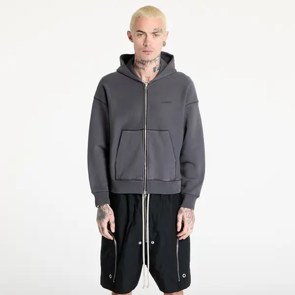 HAL STUDIOS® Hoodica HAL STUDIOS® Haus Hooded Zip Sweatshirt UNISEX Washed Black XL