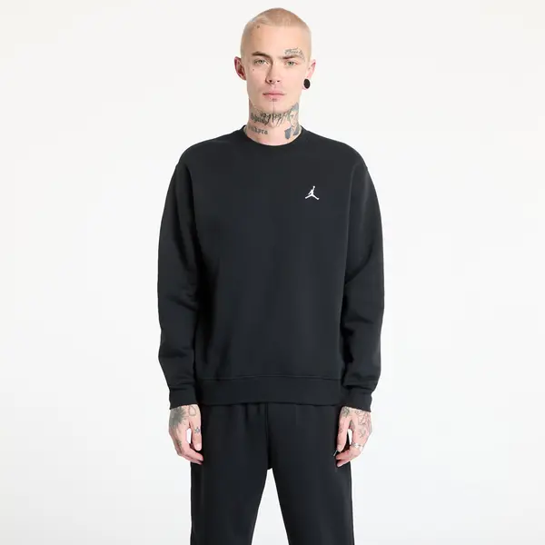Jordan Hoodica Jordan Brooklyn Fleece Men's Crew-Neck Sweatshirt Black/ White XS