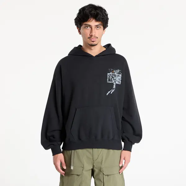 Jordan Hoodica Jordan Brooklyn Men's Oversized Pullover Hoodie Black/ Starfish XS