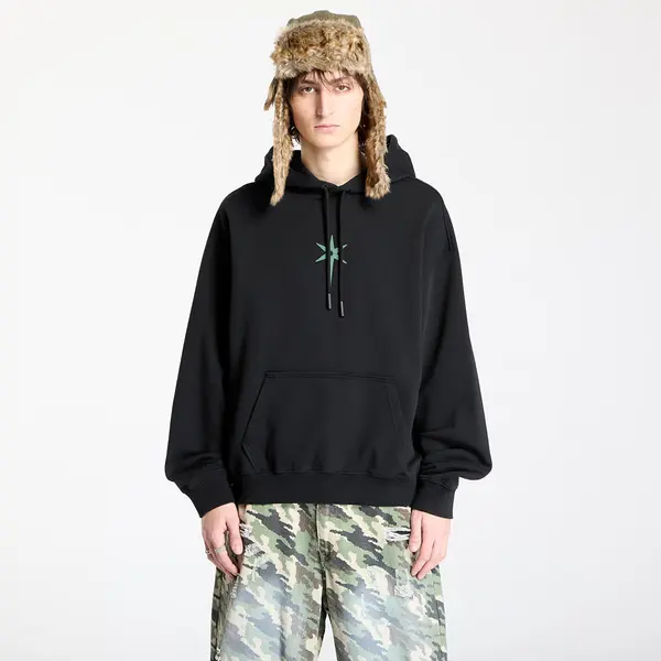 Marcelo Burlon Hoodica Marcelo Burlon County Goth Boxy Hoodie Black/ Deep Green S