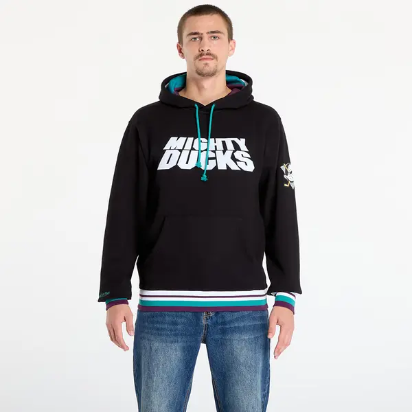Mitchell & Ness Hoodica Mitchell & Ness NHL Playmaker Fleece Hoodie Vintage Logo Ducks Black L