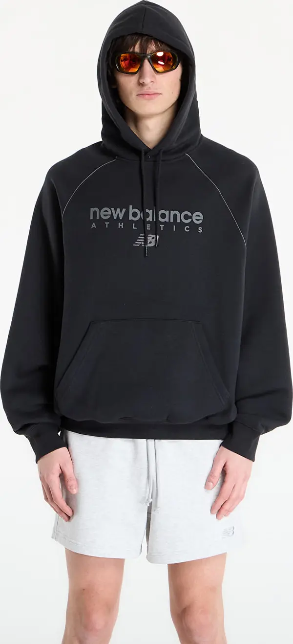 New Balance Hoodica New Balance Linear Graphic Fleece Hoodie Black XL