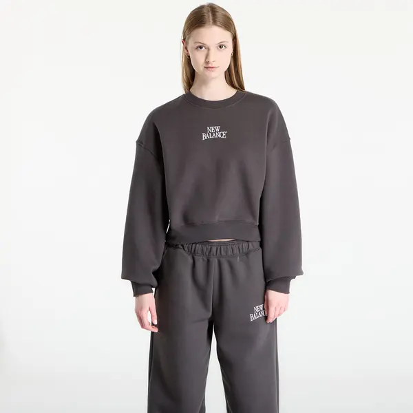 New Balance Hoodica New Balance Linear Heritage Fleece Crew Faded Black M