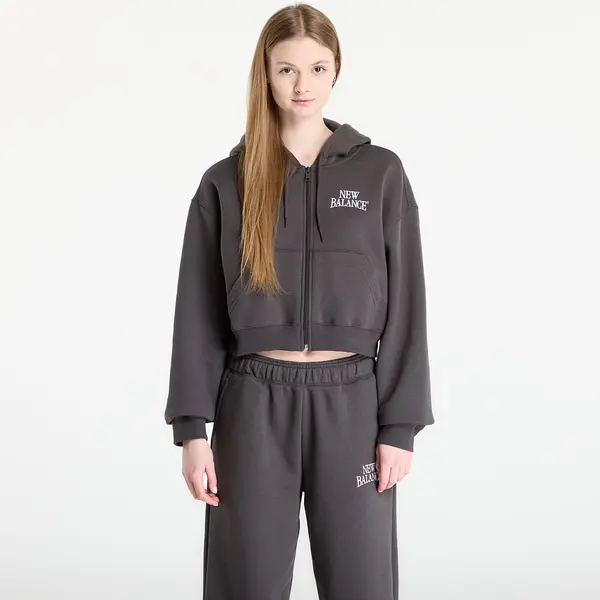 New Balance Hoodica New Balance Linear Heritage Fleece Full Zip Faded Black L
