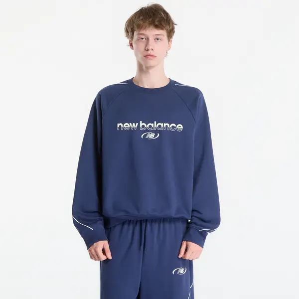 New Balance Hoodica New Balance Trackside French Terry Crew Nb Navy S