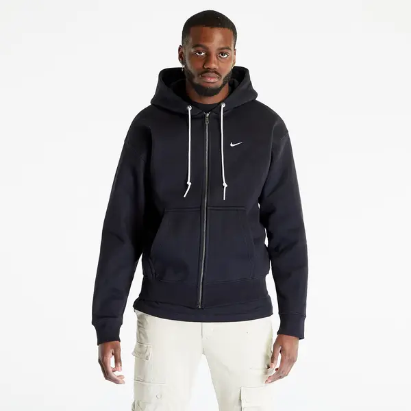 Nike Hoodica Nike Solo Swoosh Full-Zip Hoodie UNISEX Black/ White XS