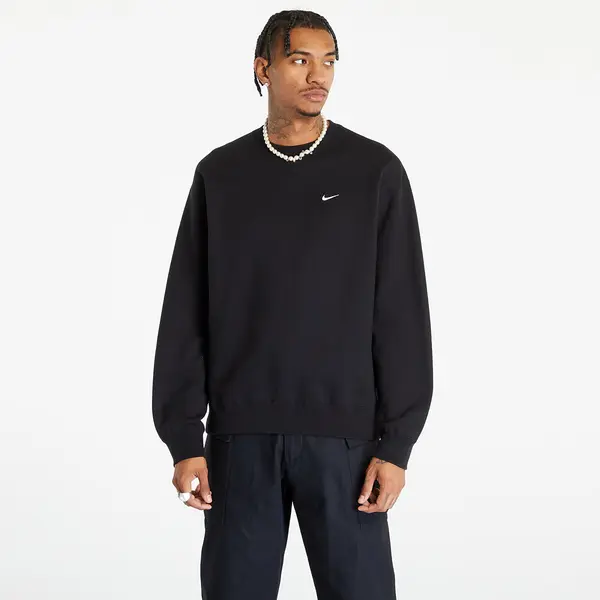 Nike Hoodica Nike Solo Swoosh Men's Fleece Crew Black/ White XS