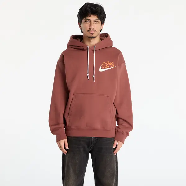Nike Hoodica Nike Solo Swoosh Men's Fleece Hoodie Red Sepia XL