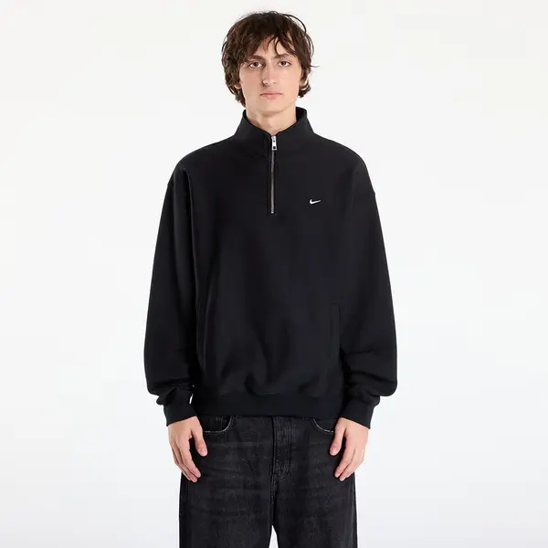 Nike Hoodica Nike Solo Swoosh Men's Fleece Quarter-Zip Top Black/ White XS