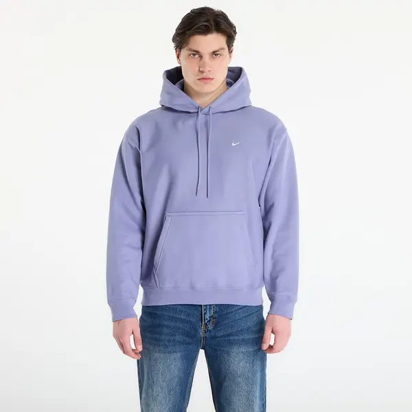 Nike Hoodica Nike Solo Swoosh Men's Pullover Hoodie Iron Purple/ White XS