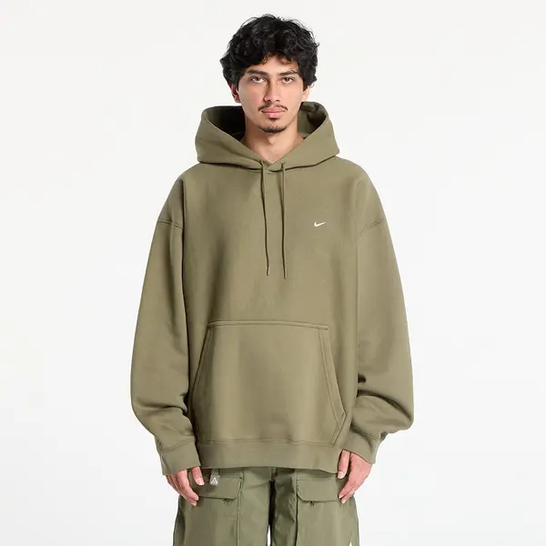 Nike Hoodica Nike Solo Swoosh Men's Pullover Hoodie Medium Olive/ Medium Olive/ White XS