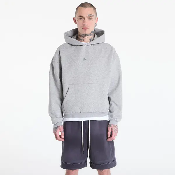 Nike Hoodica Nike Standard Issue Men's Therma-FIT Brushed Basketball Pullover Hoodie Dk Grey Heather/ Black M