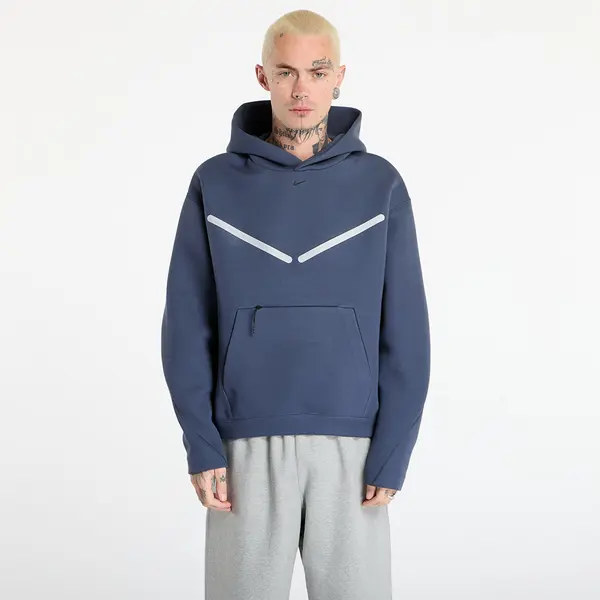 Nike Hoodica Nike Tech Men's Pullover Hoodie with Reflective Accents Thunder Blue/ Black XS