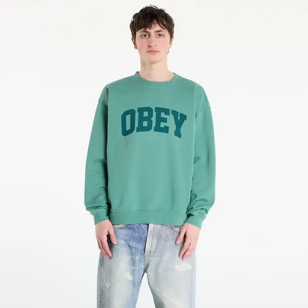 OBEY Clothing Hoodica OBEY Collegiate Pigment Crew Pigment Rainforest M