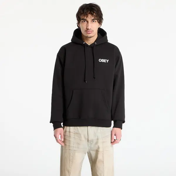 OBEY Clothing Hoodica OBEY Doberman Pullover Hood Black L