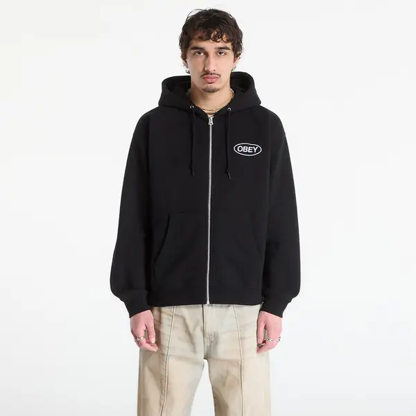 OBEY Clothing Hoodica OBEY Oval Zip Hood Black L
