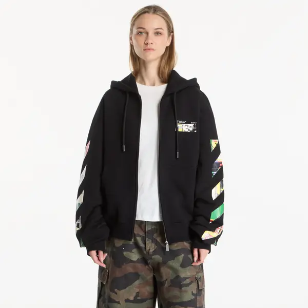 Off-White Hoodica Off-White Industrial Arrow Regular Zip Hoodie UNISEX Black L