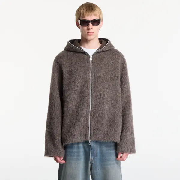 Our Legacy Hoodica OUR LEGACY Full Zip Hood Mole Grey Hairy Wool 48