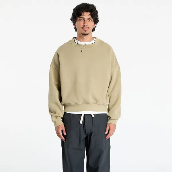 Palm Angels Hoodica Palm Angels Curved Logo Loose Collar Crew Army Green/ Dark Green L