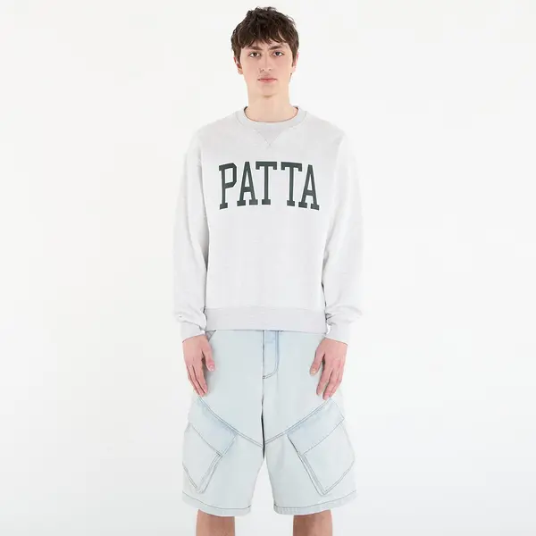 Patta Hoodica Patta Arc Logo Crewneck Sweater UNISEX Light Melange Grey L
