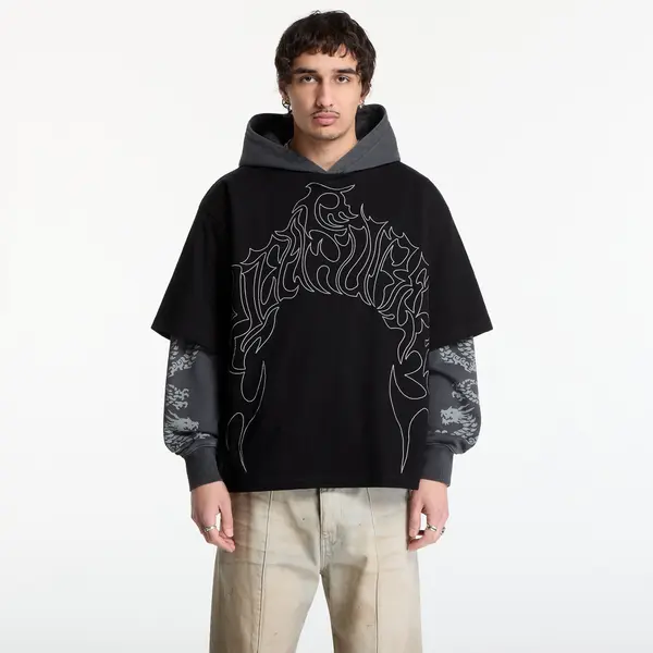 PLEASURES Hoodica PLEASURES Dragon Layered Hoodie Faded Black M