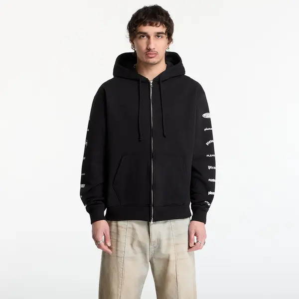 PLEASURES Hoodica PLEASURES Woodmark Zip Hoodie Black L
