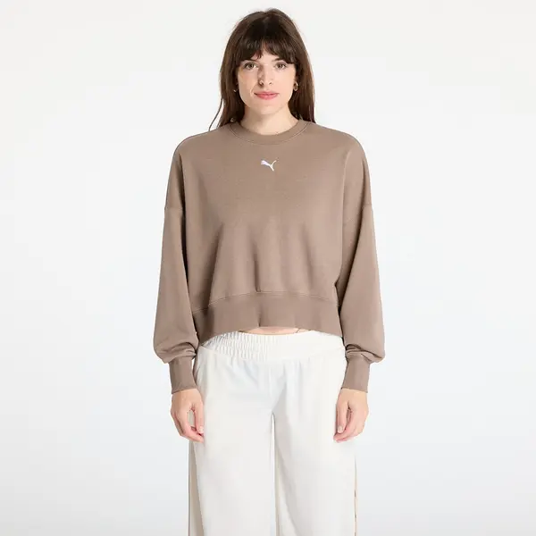 Puma Hoodica Puma Wardrobe Essentials Over-Oversized Crew TR Totally Taupe L