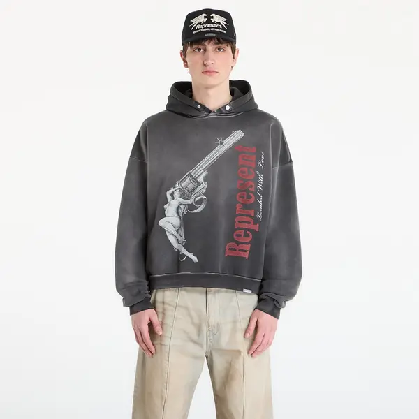 REPRESENT Hoodica REPRESENT Loaded With Love Hoodie UNISEX Stained Black M