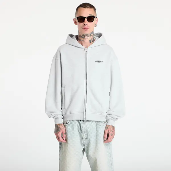 REPRESENT Hoodica REPRESENT Owners Club Zip Hoodie Ash Grey/ Black XXL