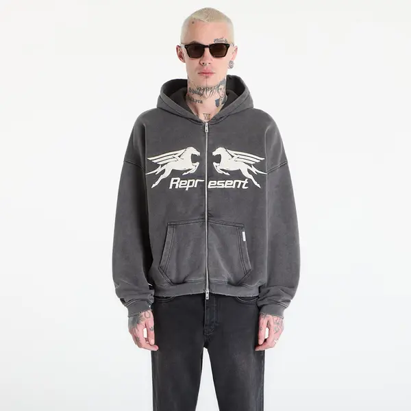 REPRESENT Hoodica REPRESENT Pegasus Zip Through Hoodie UNISEX Vintage Grey M