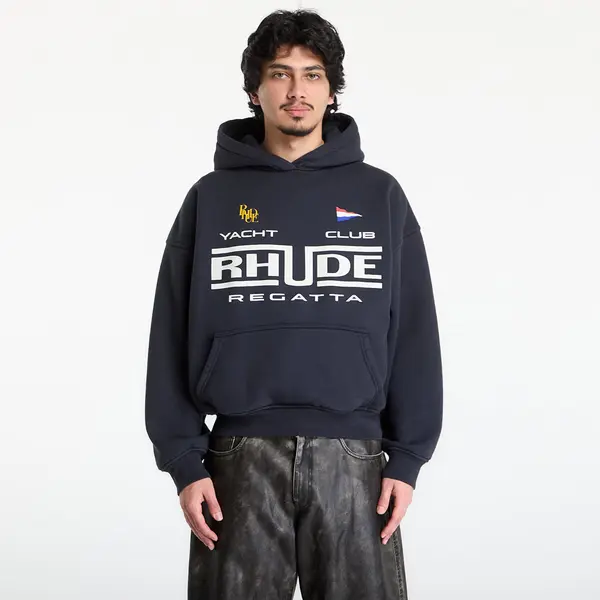 Rhude Hoodica Rhude Regatta Club Hoodie Vintage Black/ White XXL