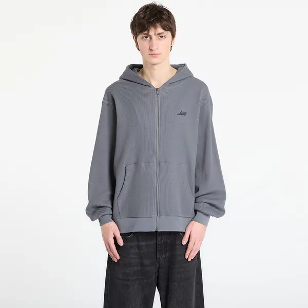 RIPNDIP Hoodica RIPNDIP Castanza Waffle Knit Zip Up Hoodie Charcoal XL