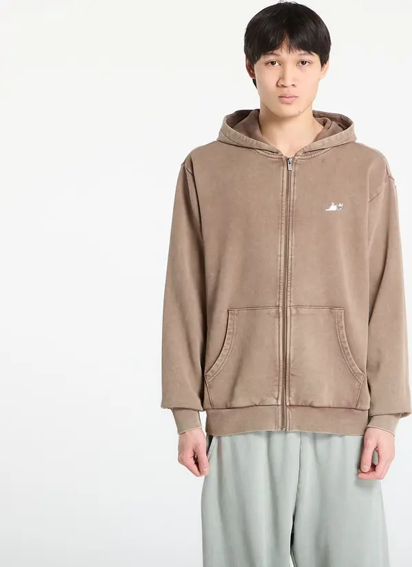 RIPNDIP Hoodica RIPNDIP Castanza Zip Up Hoodie Brown Vintage Wash L