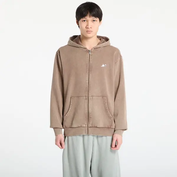 RIPNDIP Hoodica RIPNDIP Castanza Zip Up Hoodie Brown Vintage Wash S
