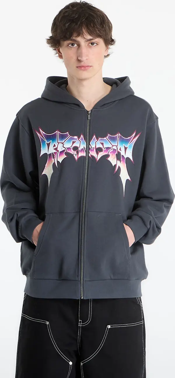 RIPNDIP Hoodica RIPNDIP Noid Zip Hoodie Charcoal Wash XL