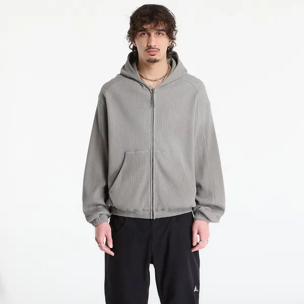 ROA Hoodica ROA Bee Sun Faded Organic Waffle Zip Up Hoodie Grey L