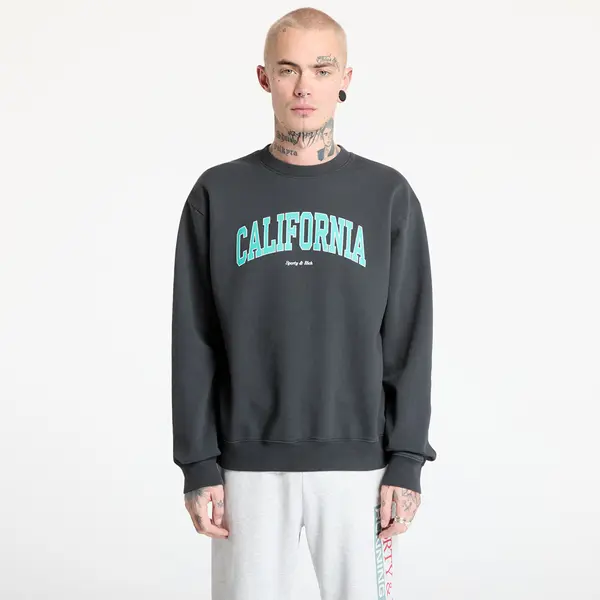 Sporty & Rich Hoodica Sporty & Rich California Crewneck UNISEX Faded Black/ Spring Green/ White S