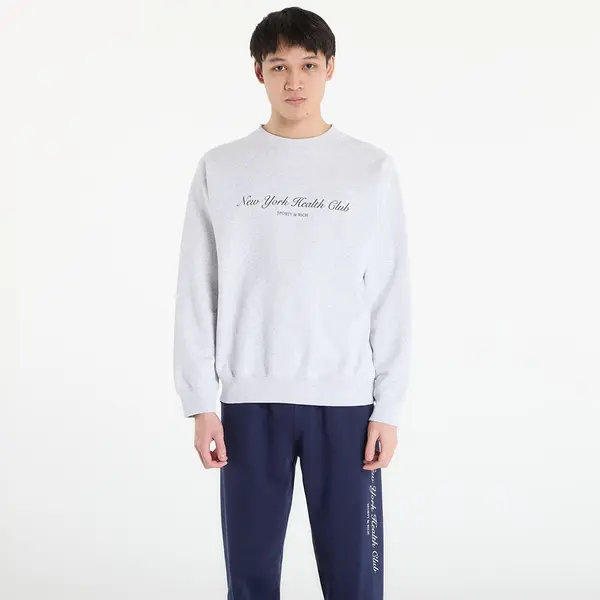 Sporty & Rich Hoodica Sporty & Rich NY Health Club Crewneck UNISEX Heather Gray XL