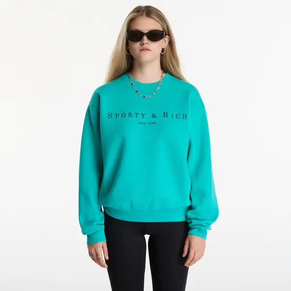Sporty & Rich Hoodica Sporty & Rich Title Embroidered Crewneck UNISEX Amalfi Green XL