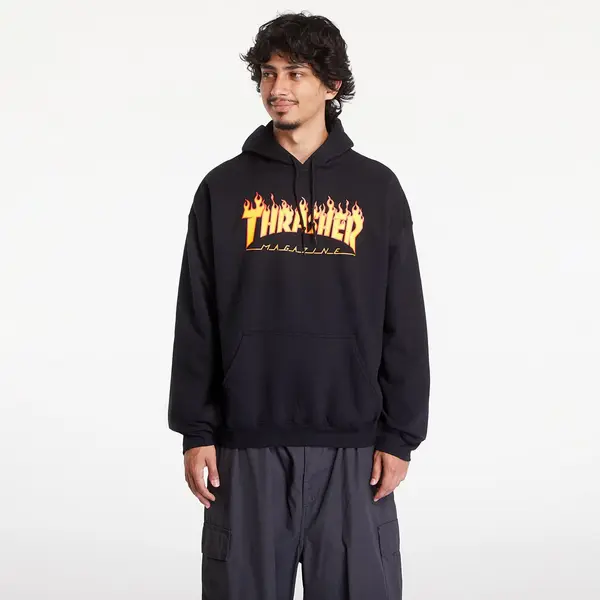 Thrasher Hoodica Thrasher Flame Logo Hood Black M