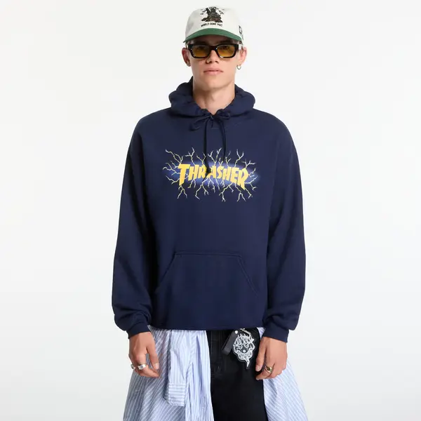 Thrasher Hoodica Thrasher Lightning Hoodie Blue M