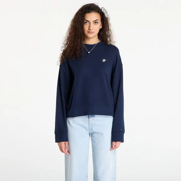 Tommy Hilfiger Hoodica Tommy Hilfiger Script Pique Sweatshirt Blue M