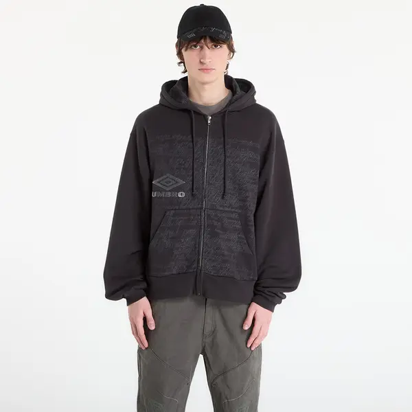 Umbro Hoodica Umbro by SlamJam Compact Masked Zip Hoodie Washed Black L